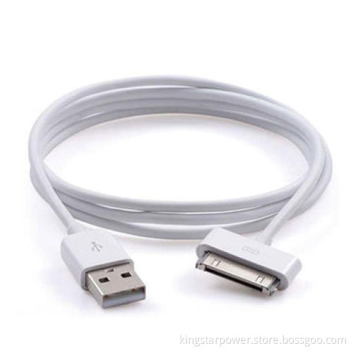 30-pin USB data cable for iPhone 3 3GS 4 4S iPad 2 3, data transfer and charging, white and black